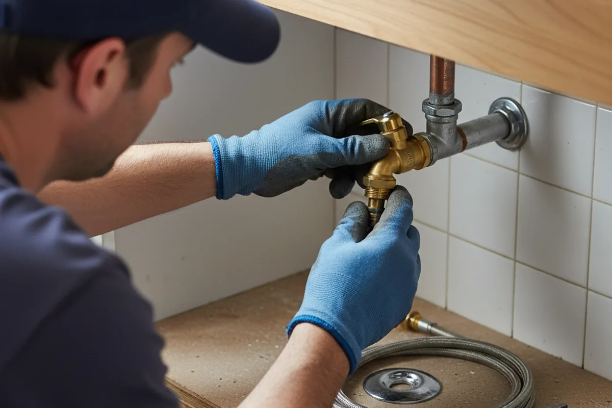 Shutoff valve and fitting work during Faucet and Fixture Repair in Whitesburg